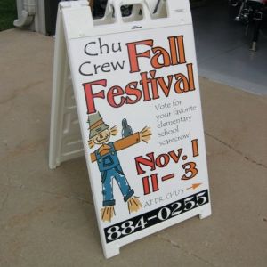 Chu Crew Fall Festival Sidewalk Sign