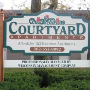 Freestanding Sign for Courtyard Apartments