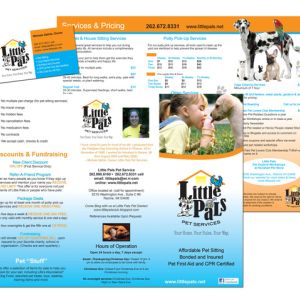 Little Pals Pet Services Brochure Design