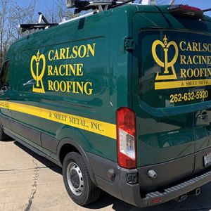 vehicle lettering racine carlson roofing