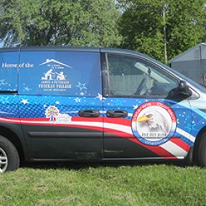 vehicle wrap racine veteran's outreach 
